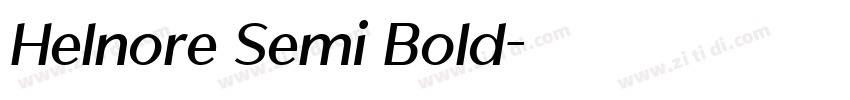 Helnore Semi Bold字体转换